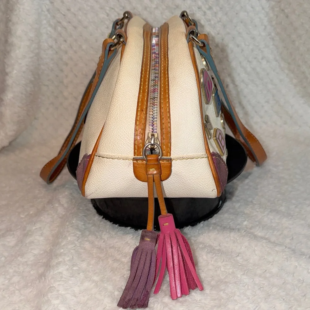 RARE - VINTAGE - Dooney & Bourke Lindsay Lohan #5 Rainbow IT Bag - Picture 6 of 14